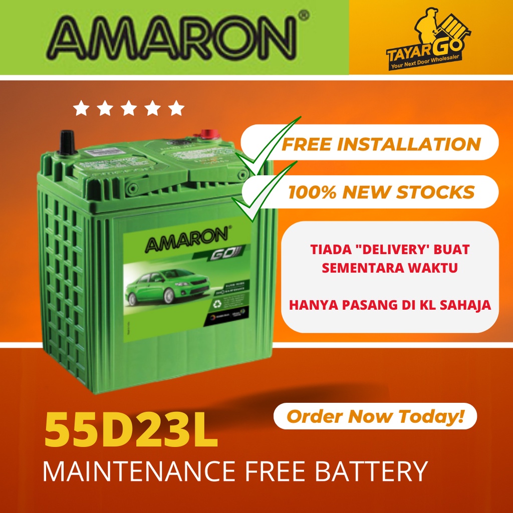 55D23L AMARON GO Maintenance Free Battery | Toyota Camry Proton Preve ...