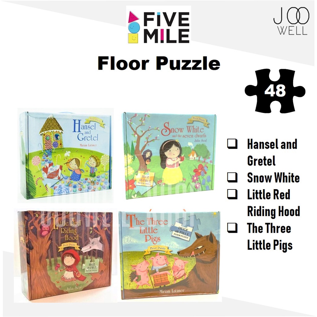 Huge 48pcs Floor Puzzle Hansel And Gretel Snow White Little Red Riding Hood The Three