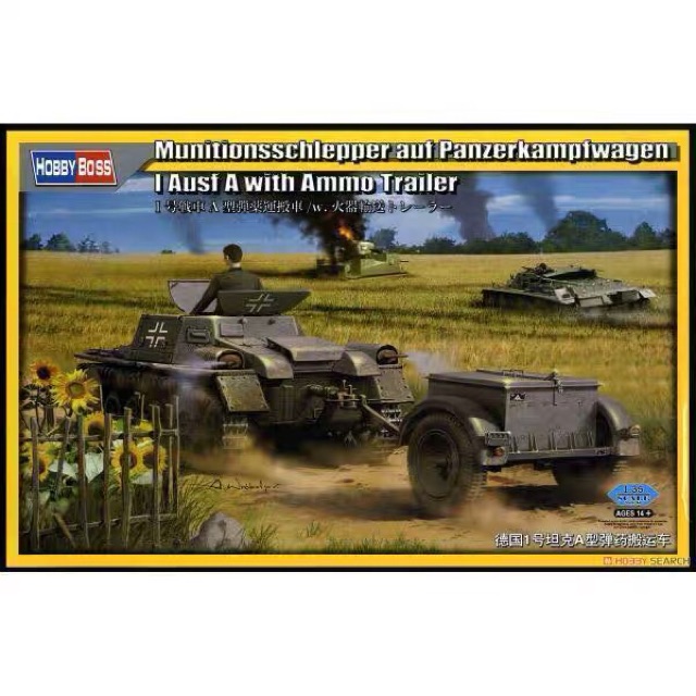 Munitionschlepper Auf Panzer I Ausf A with Ammo Trailer 1/35 Hobbyboss ...