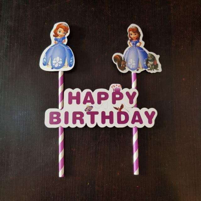 Happy Birthday cake topper sofia ,Mickey mouse | Shopee Malaysia