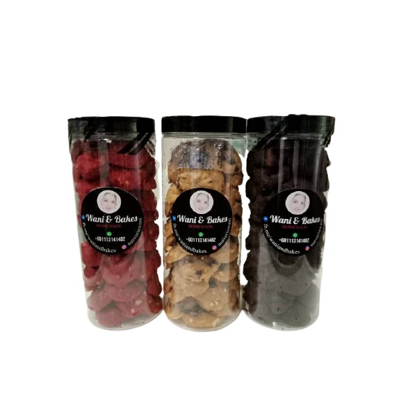 Kuih Raya - 3 Jenis Cookies: Double Chocolate Chips, Chocolate Chips ...