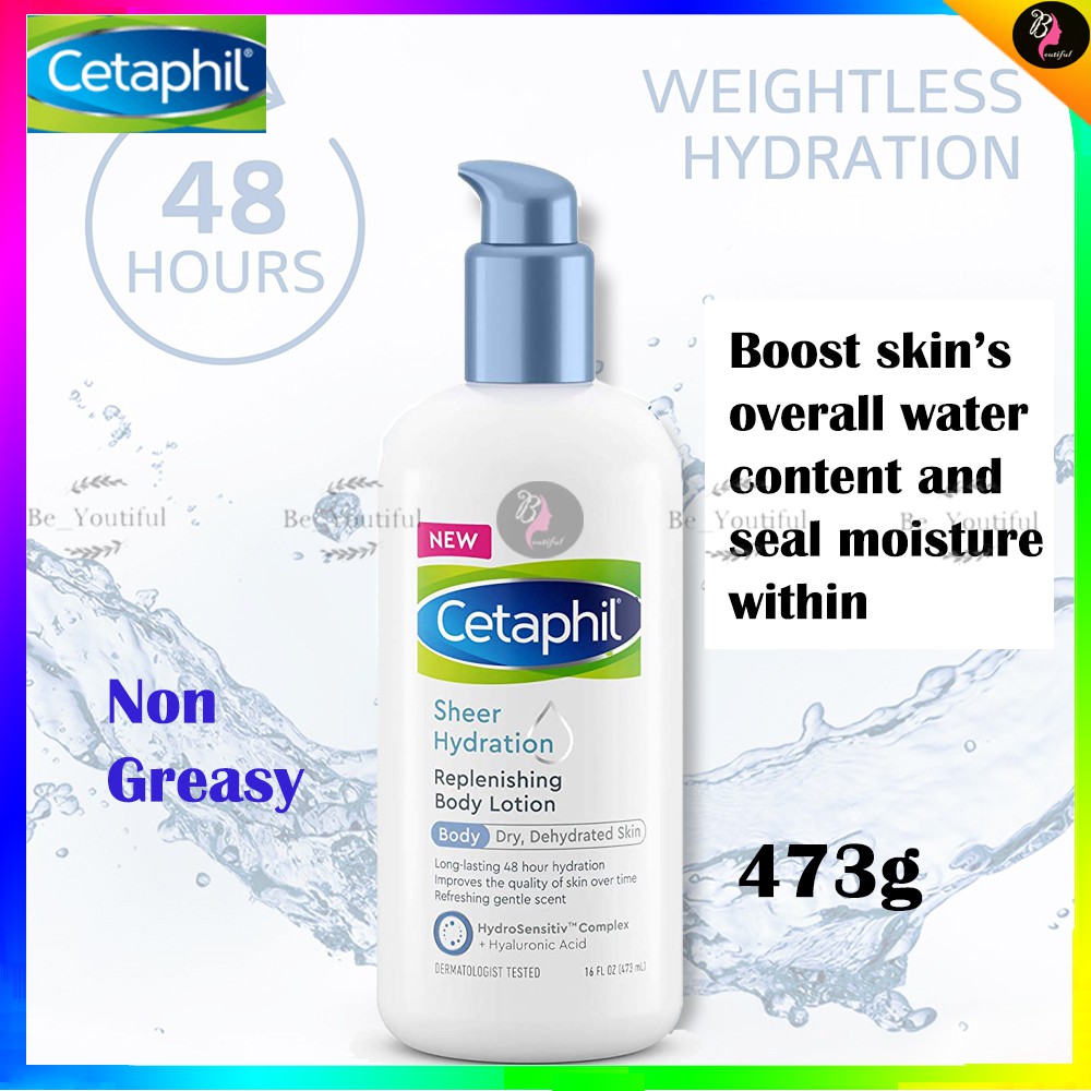 Cetaphil Sheer Hydration Replenishing Body Lotion 473ml Replenishing