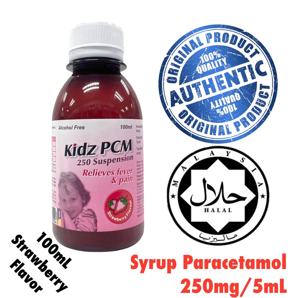 Kidz Pcm 250 Suspension 100ml Orange Flavour Strawberry Flavour