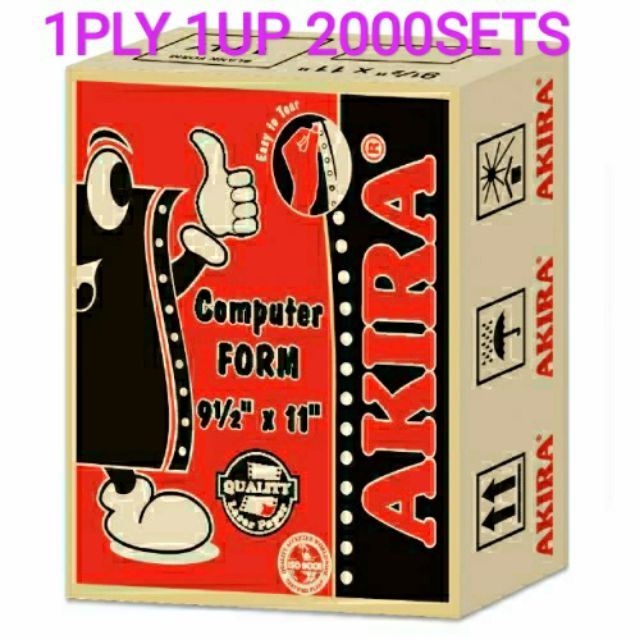 AKIRA 1PLY 1UP Computer Forms (White) 1ply X 2000sets | Shopee Malaysia