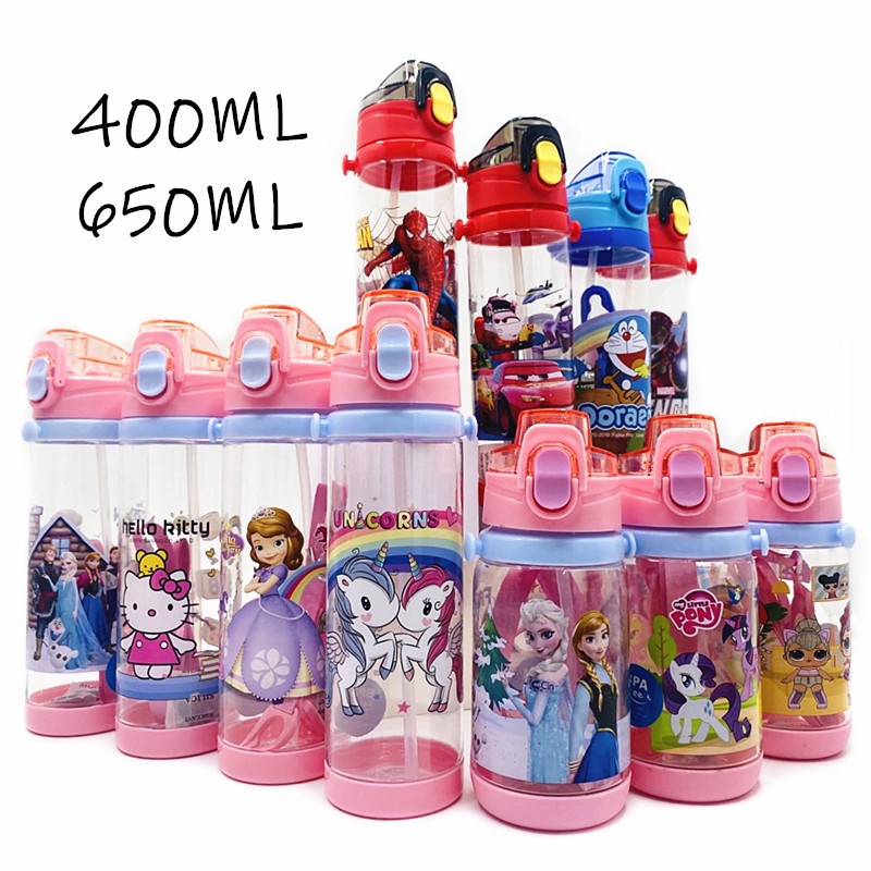 [ABELLISTORY] 400ML/650ML Cartoon Water Bottle Kids Cartoon BPA Free ...