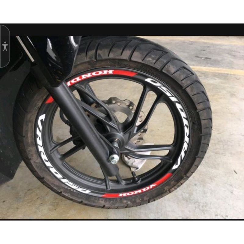 GP Style White Rim Edge Stripe Decal Set – Self-Adhesive Vinyl For Car & Motorcycle Wheels