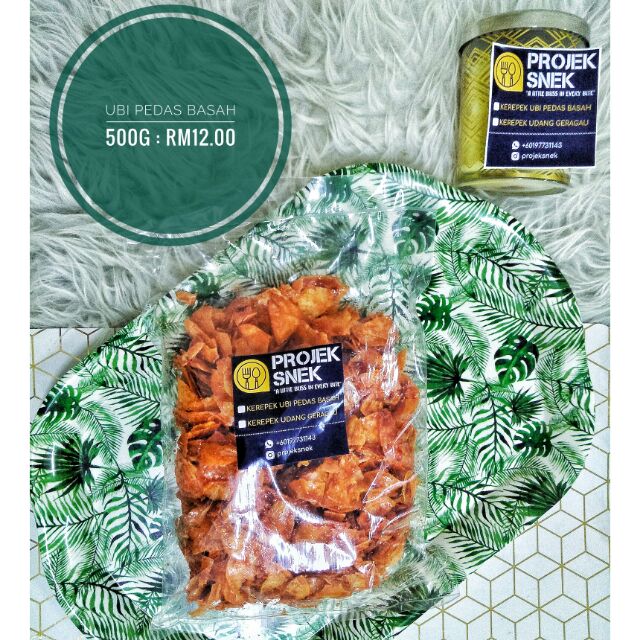 RAYA PROMO SPECIAL!!! I Kerepek Ubi Pedas Basah | 500 gram | Shopee ...