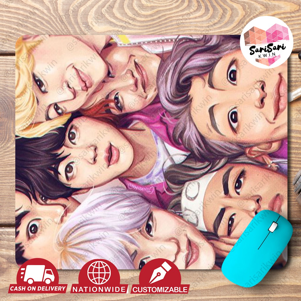 BTS Fan art mousepad | BTS Bangtan Fanart Mouse pad | Shopee Malaysia