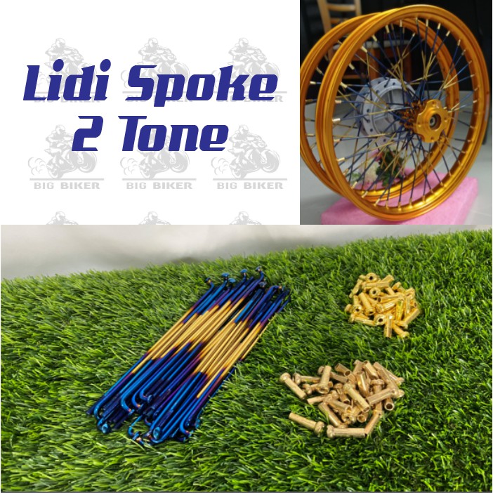 BIG BIKER SPOKES SPOKE TITANIUM 2 TONE RANTING LIDI 184 157 161 yamaha ...