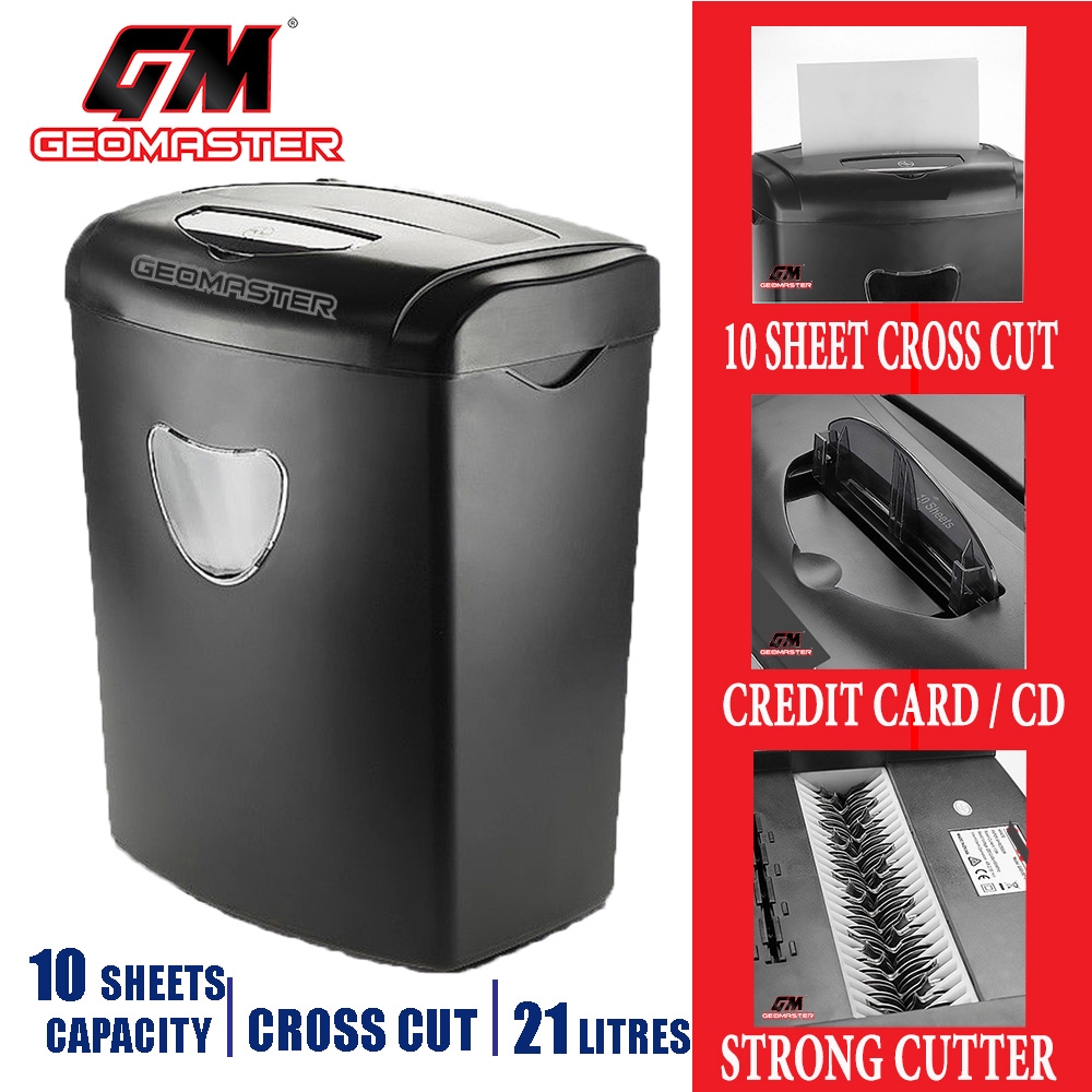 Electronic Paper Shredder , Home & office Use 10 Sheets Cross Cut