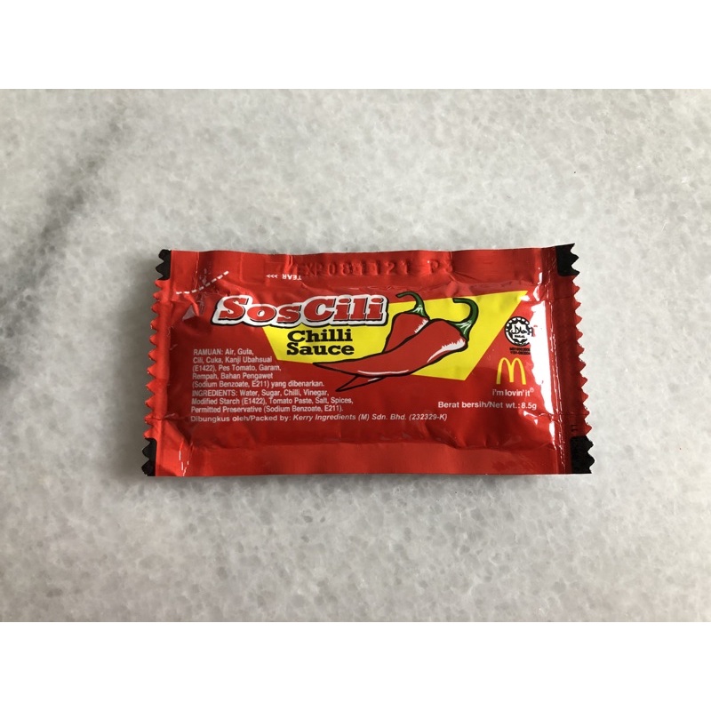 Chili Sauce Sachet KFC McD Domino's Texas Life Swiss Bear Chili Flakes