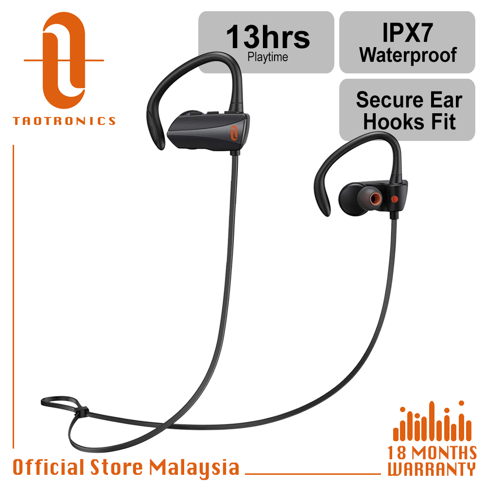 TaoTronics BH074 Wireless Bluetooth 5.0 Earphones AAC SBC codec Clear Sound No Audio Delays IPX7 Waterproof 13H Playtime