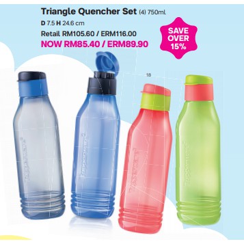 Tupperware Triangle Quencher set (750ml) | Shopee Malaysia