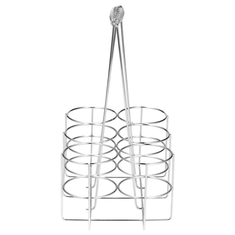 6 Bottle Beer Holder Party Beer Basket Rack Wine Caddy Stand for BBQ