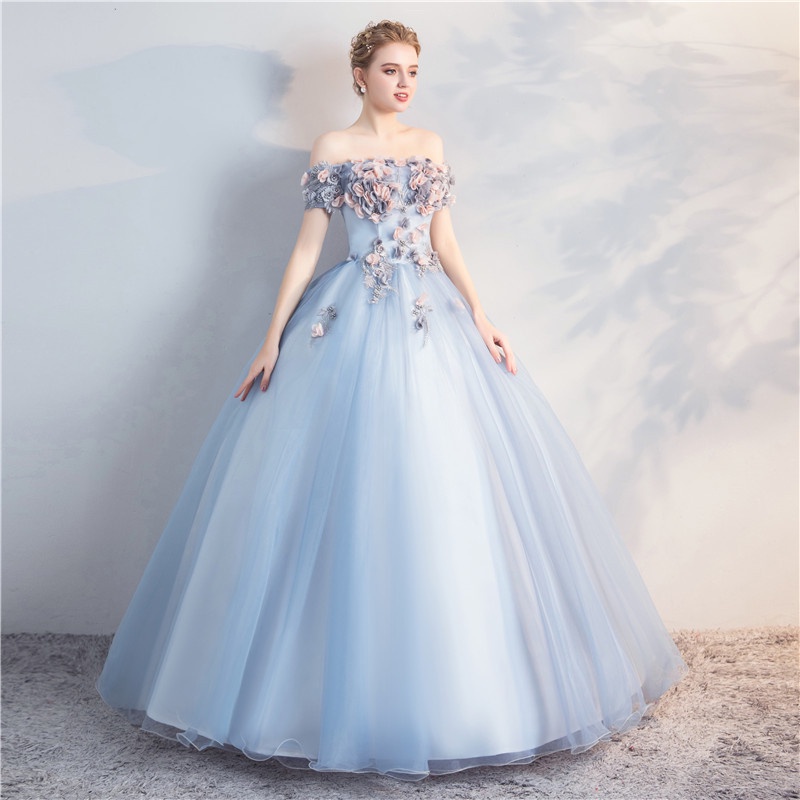 5 Color Evening Party Dress Soiree Prom Emcee Wedding Ball Gown ...