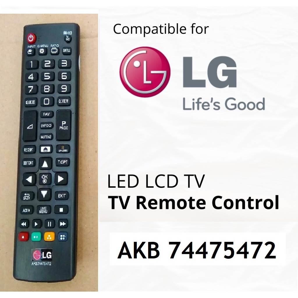 Remote TV Remote LG LCD LED Smart TV AKB74475472 Shopee Malaysia