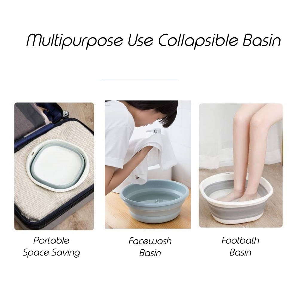 Foldable Bucket / Baldi Lipat / Portable Collapsible Pail for Car ...