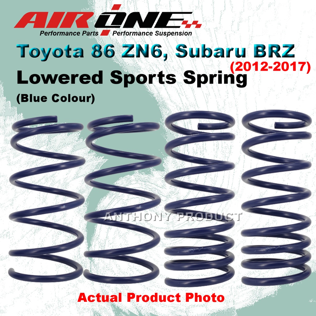 Blue Coil Lowering Springs For Scion FR-S, Subaru BRZ, Toyota 86 (2013-2020) – 2.0" Front / 2.1" Rear Drop