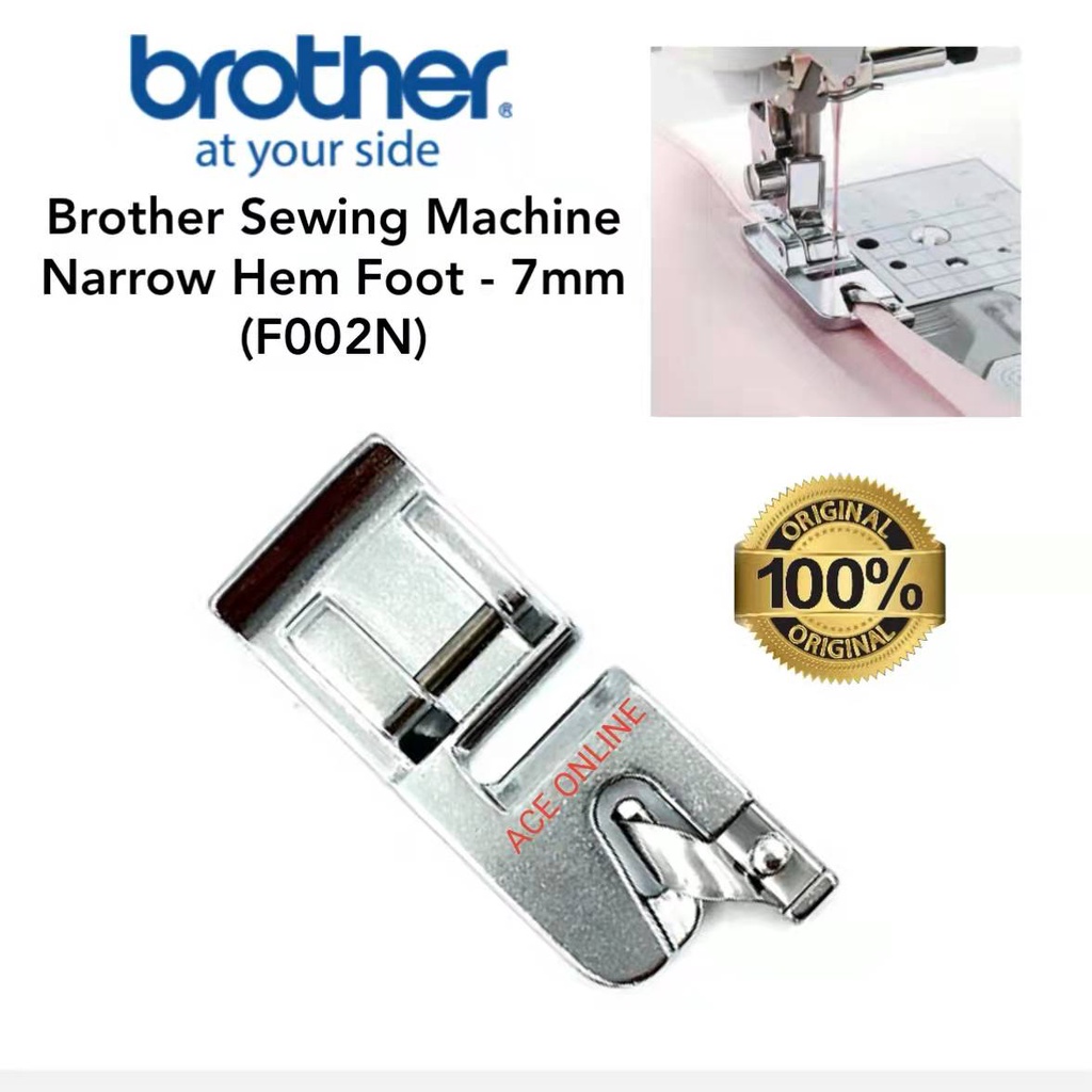 Brother Sewing Machine Narrow Hem Foot 7mm (F002N) Shopee Malaysia