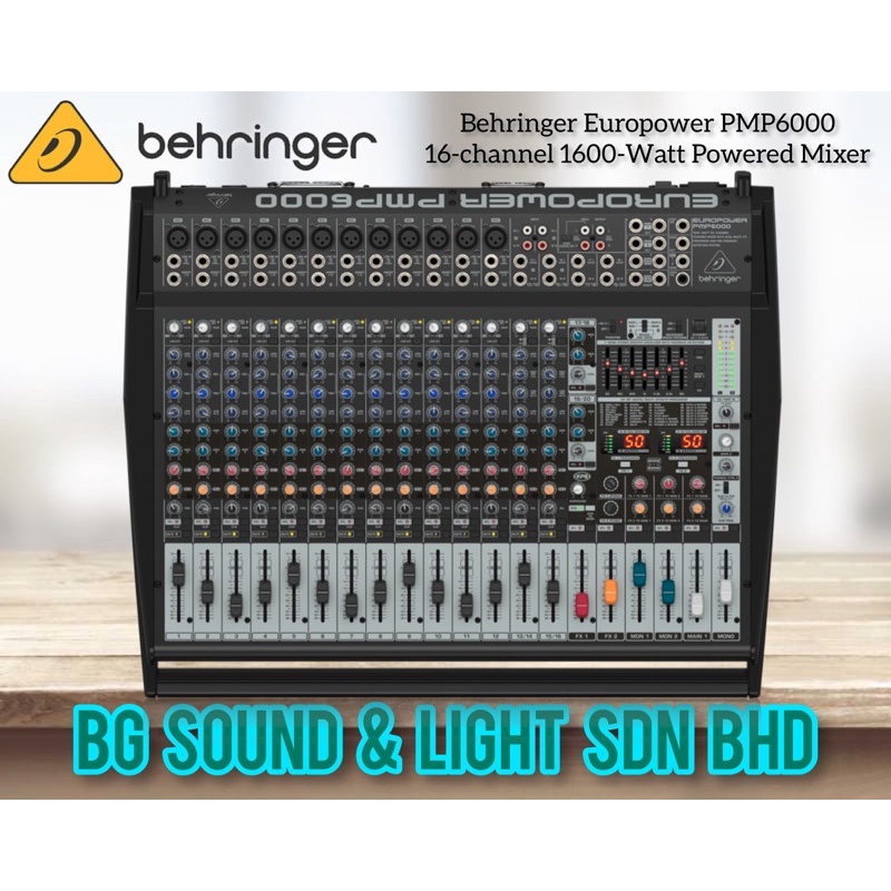 BEHRINGER PMP6000 1600Watt 20Channel Powered Mixer with Dual MultiFX