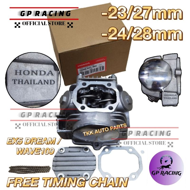 (FULL SET) EX5 / DREAM / WAVE100 HEAD RACING ORI THAILAND 23/27MM / 24 ...