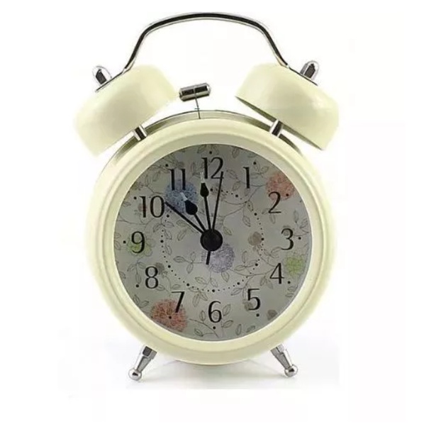 Double Bell Desk Alarm Clock Korea Style Student Metal Table Clock