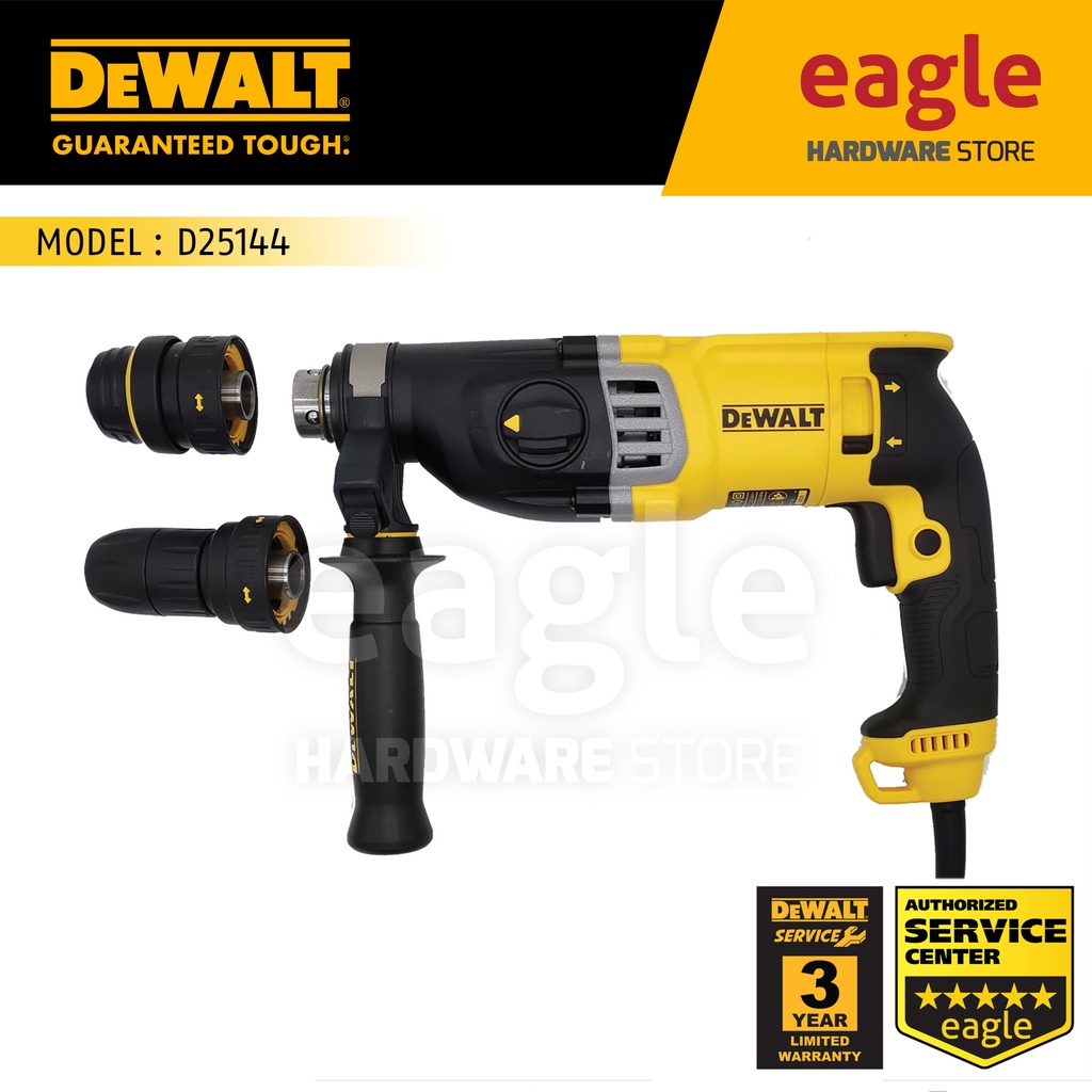 Dewalt D25144KXD 28mm 900W 3 Mode Rotary Hammer Drill, Quick Change