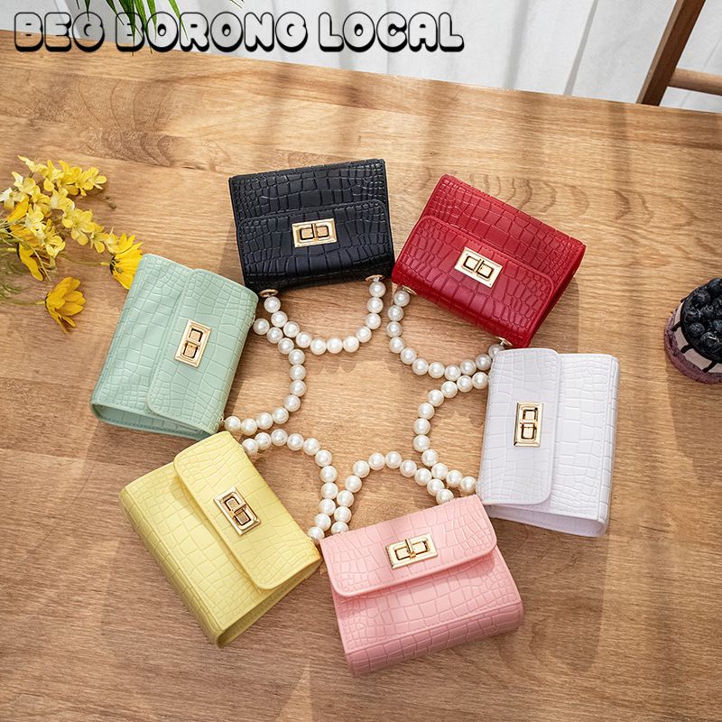 H-H-S1 Woman Handbag Shoulder Pearl Sling Bag 2020 Korean Beg Tangan ...