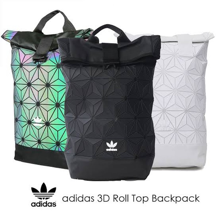 Adidas 3D Roll Top Backpack Travel Sport Fashion Men Women Unisex Bag Shopee Malaysia