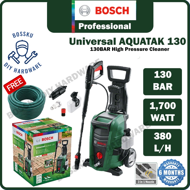 BOSCH UNIVERSAL Aquatak 130 High Pressure Cleaner 130Bar 1700W Water ...