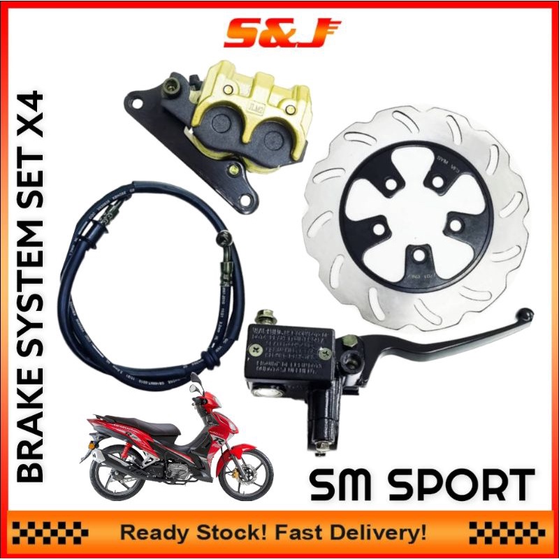 SYM SM SPORT 110R SMSPORT BRAKE SYSTEM SET X4 CALIPER SET MASTER PUMP ...