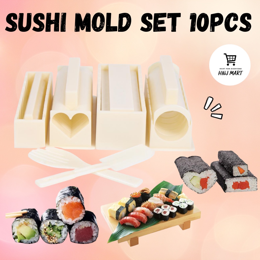 Sushi Mold Set 10pcs Full Set Sushi Maker Sushi Mould Sushi Tools Sushi