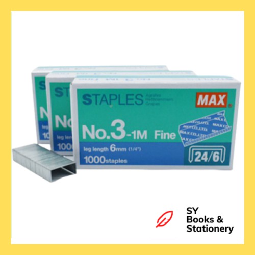 *Original* MAX No.3-1m (24/6) Staples [READY STOCK] | Shopee Malaysia