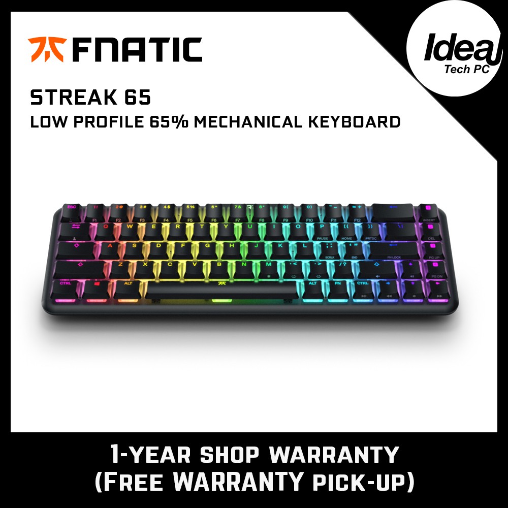 Fnatic Gear Streak65 Low Profile | Mechanical Keyboard | Shopee