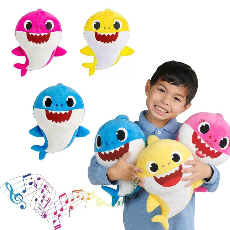 LED Baby Soft Doll Toy Baby Shark with Music Sound Cute Animal Plush ...