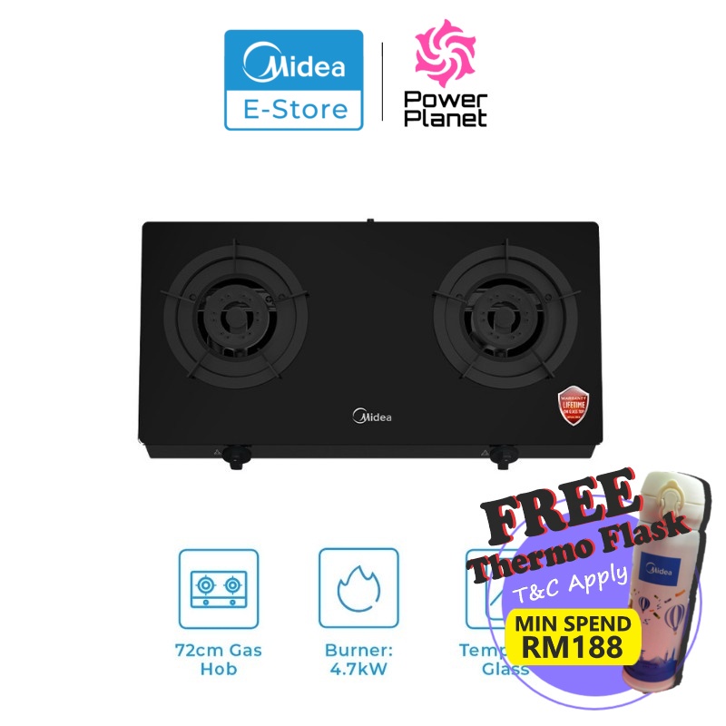 Midea 2 Burner MGST211G 4.7kW Portable Tabletop Gas Cooking Stove