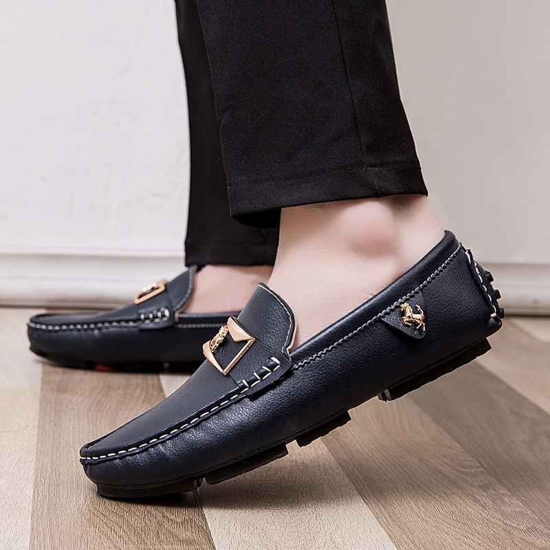 Comfort Men Loafers Big Size 38-48 Handmade Men Moccasin Shoes Breathable  Slip on Men Leather Shoes Male Mocassins Shoes | Shopee Malaysia
