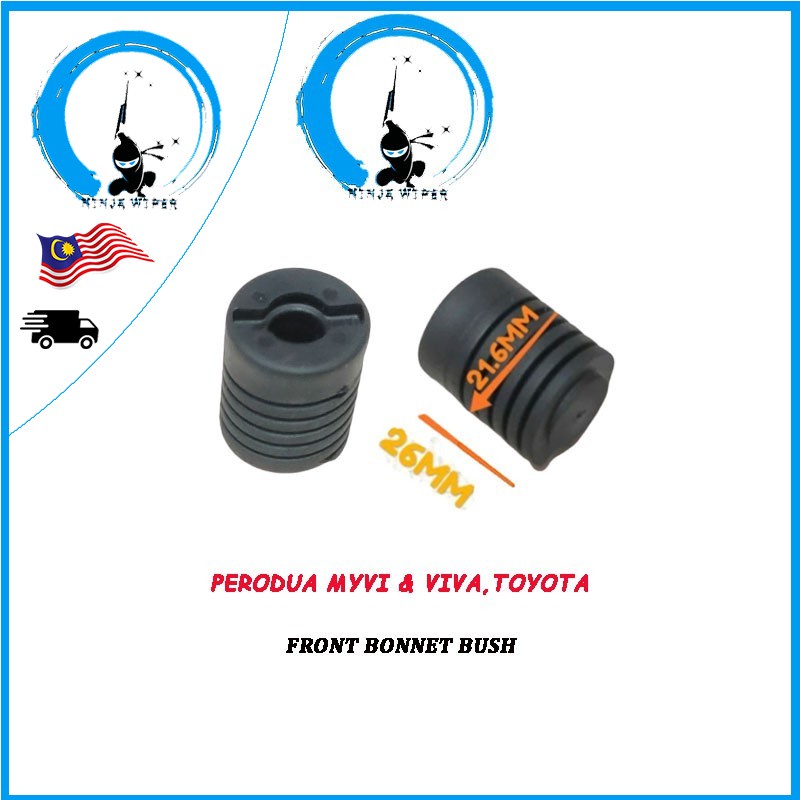 NJW PERODUA MYVI & VIVA,TOYOTA FRONT BONNET BUSH ( PRICE FOR 1 PCS ...
