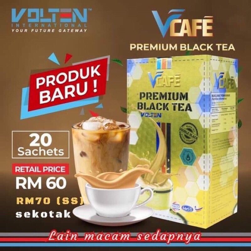 VOLTEN VCAFE Premium Black Tea (20 sachets/box) Volten Black Tea ...