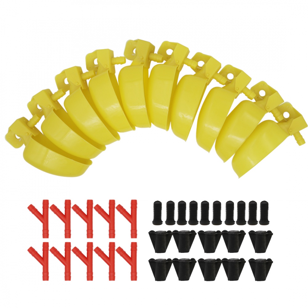 🔥Hot sale🔥 5/10/20pcs Automatic Bird Quail Food Drinker Dispenser