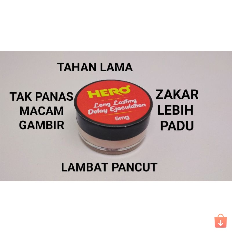 Hero Tahan lama delay ejaculation cream. Krim lambat pancut lasting. Tahan lama.