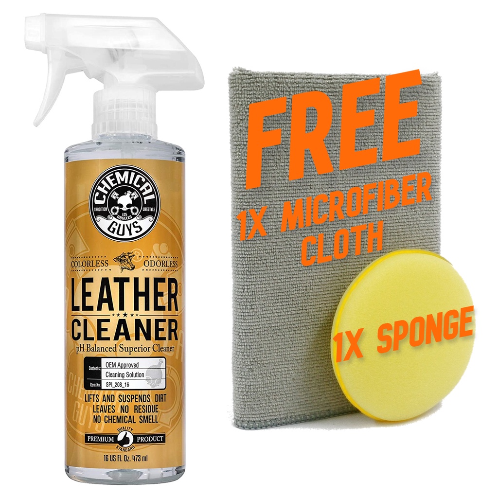 Chemical Guys Leather Cleaner and Conditioner Complete Leather Care Kit (16  oz) 