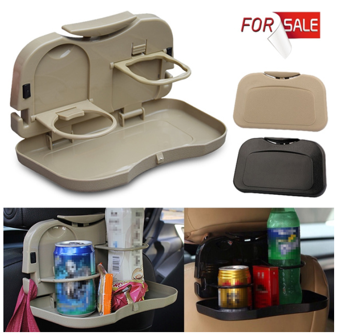 TRAY MAKANAN DALAM KERETA Folding Auto Cup Holder Car Back Seat Table ...