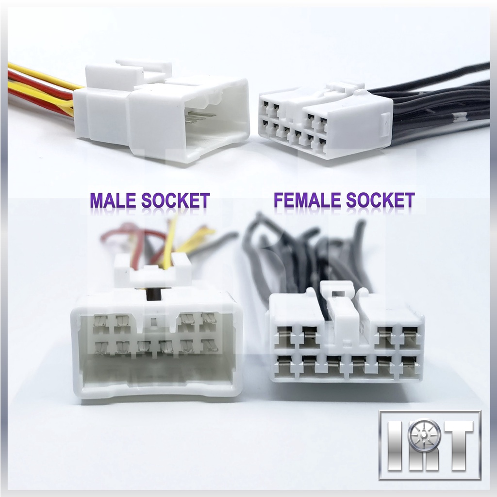 10 Pin Perodua Side Mirror Socket Axia Turn Signal Switch Soket Kereta