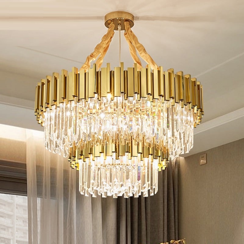 Luxury Crystal Chandelier Lampu Hiasan Siling LED Kristal Chandelier