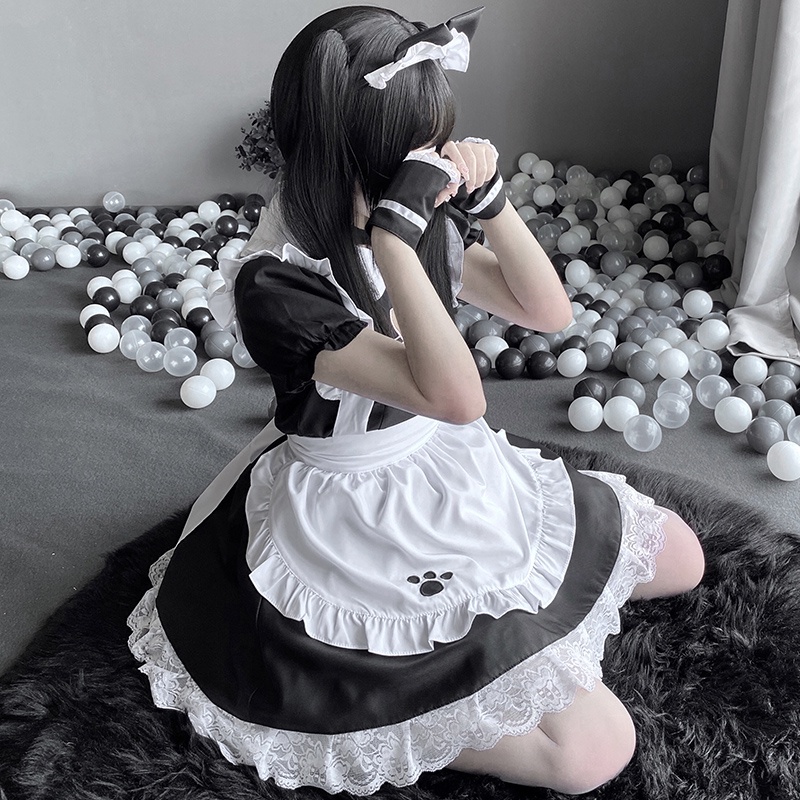 Two-dimensional Cute Cat Girl Maid Costume Japanese lolita Uniform ...