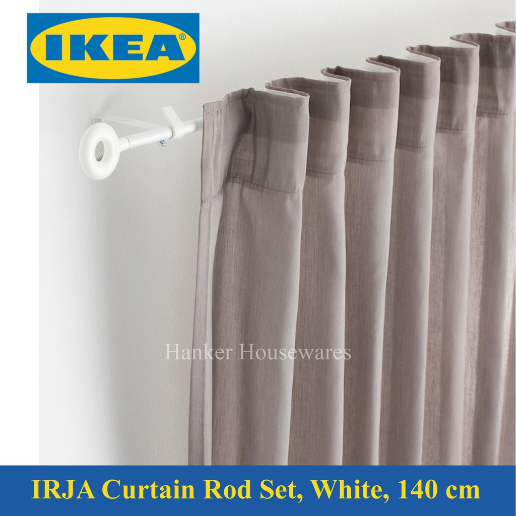 IKEA IRJA Curtain Rod Set, White, 140 cm Langsir Besi Rumah | Shopee ...