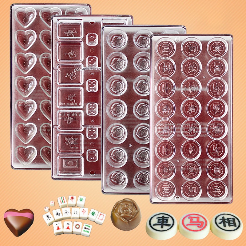 Polycarbonate Chocolate Moulds Tools for Chocolates Candy Bar Thick