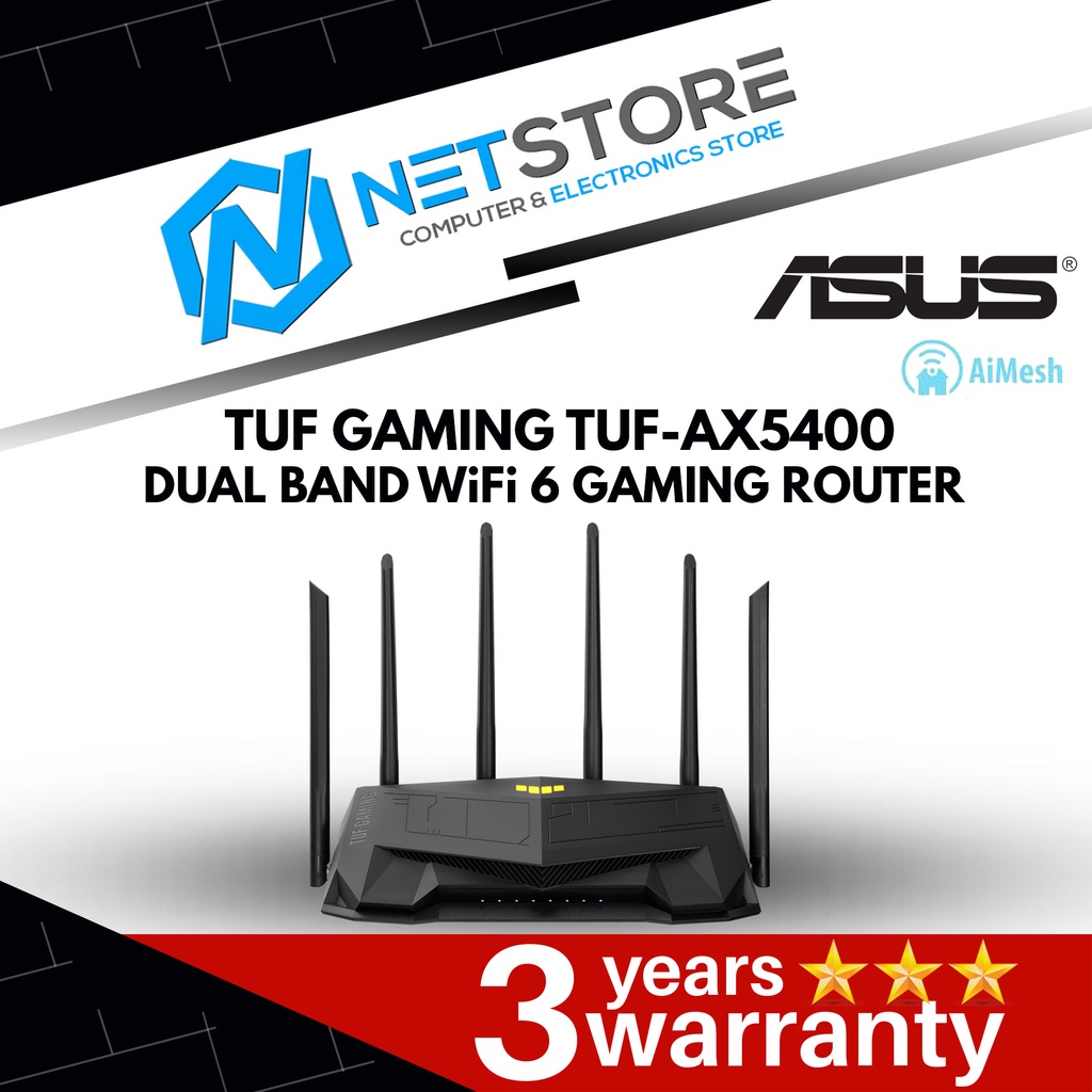 ASUS TUF GAMING AX5400 DUAL BAND WiFi 6 GAMING ROUTER MESH WIFI