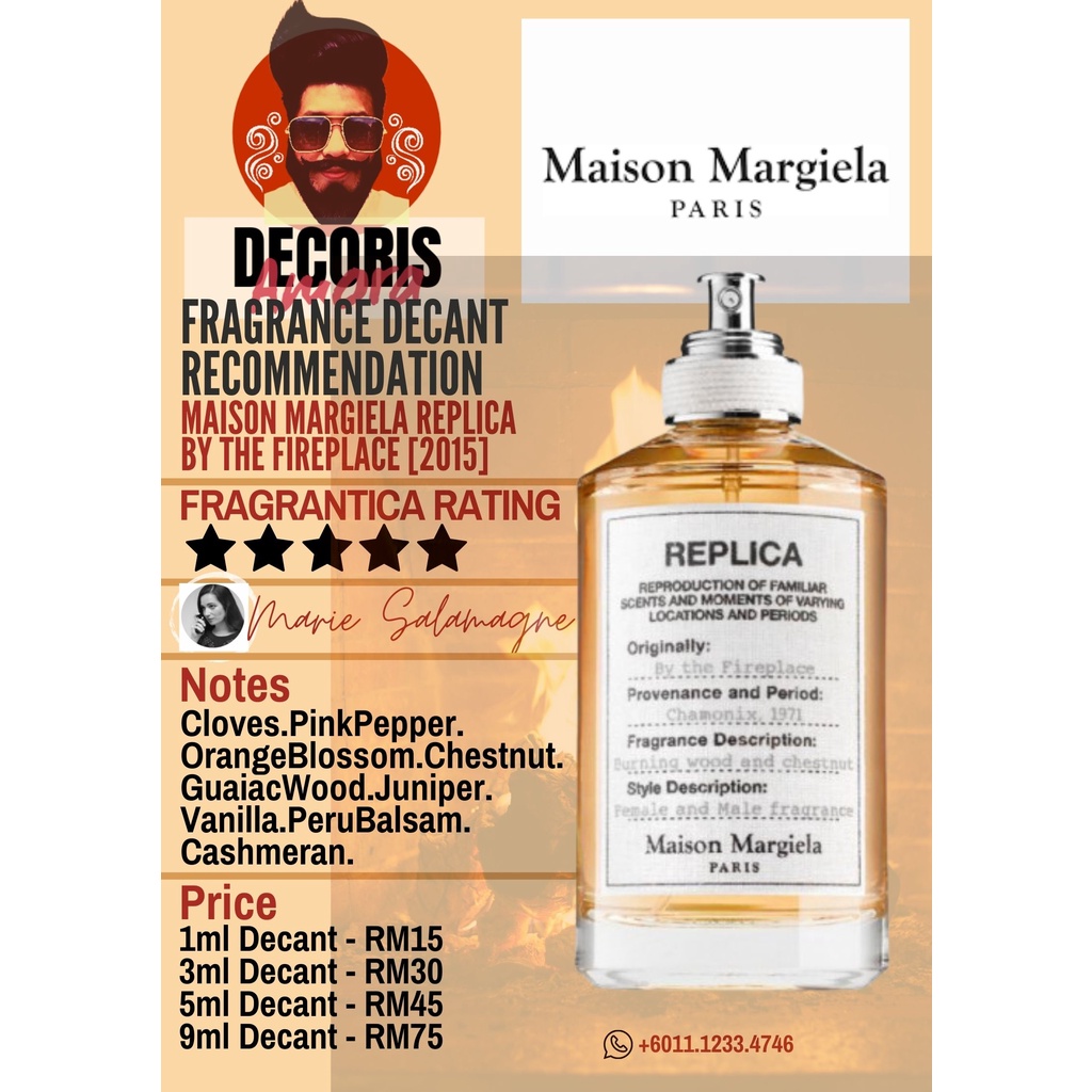Maison Margiela Replica - By The Fireplace : Perfume Decant | Shopee ...